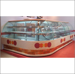 L Shaped Bend Glass Counter